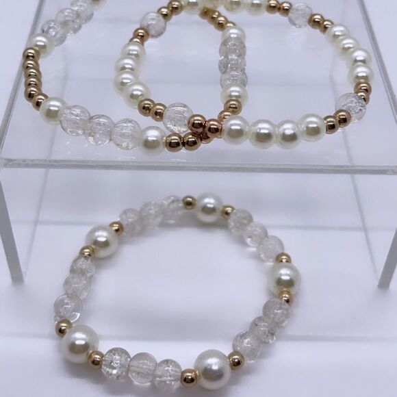 NWT Wool + Pepper Co. Glass Bracelet Trio (3) - Picture 5 of 5